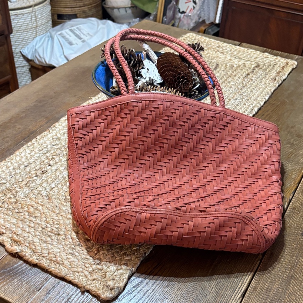 NWOT Bembien Woven Leather Tote